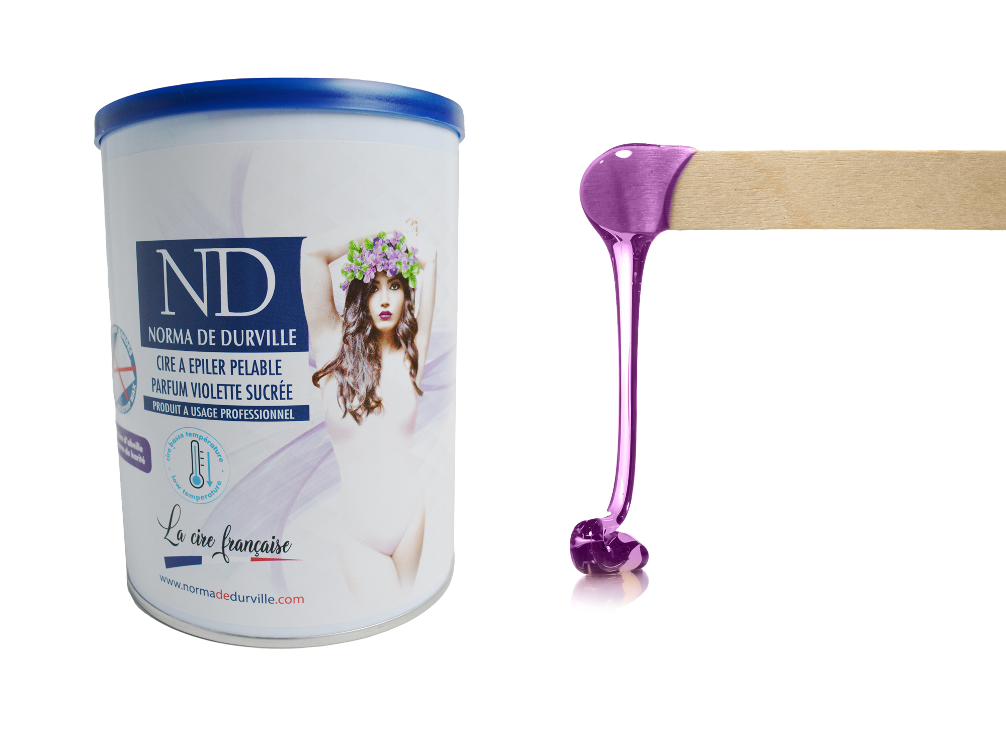 cire pelable violette sucrée pot de 800 g