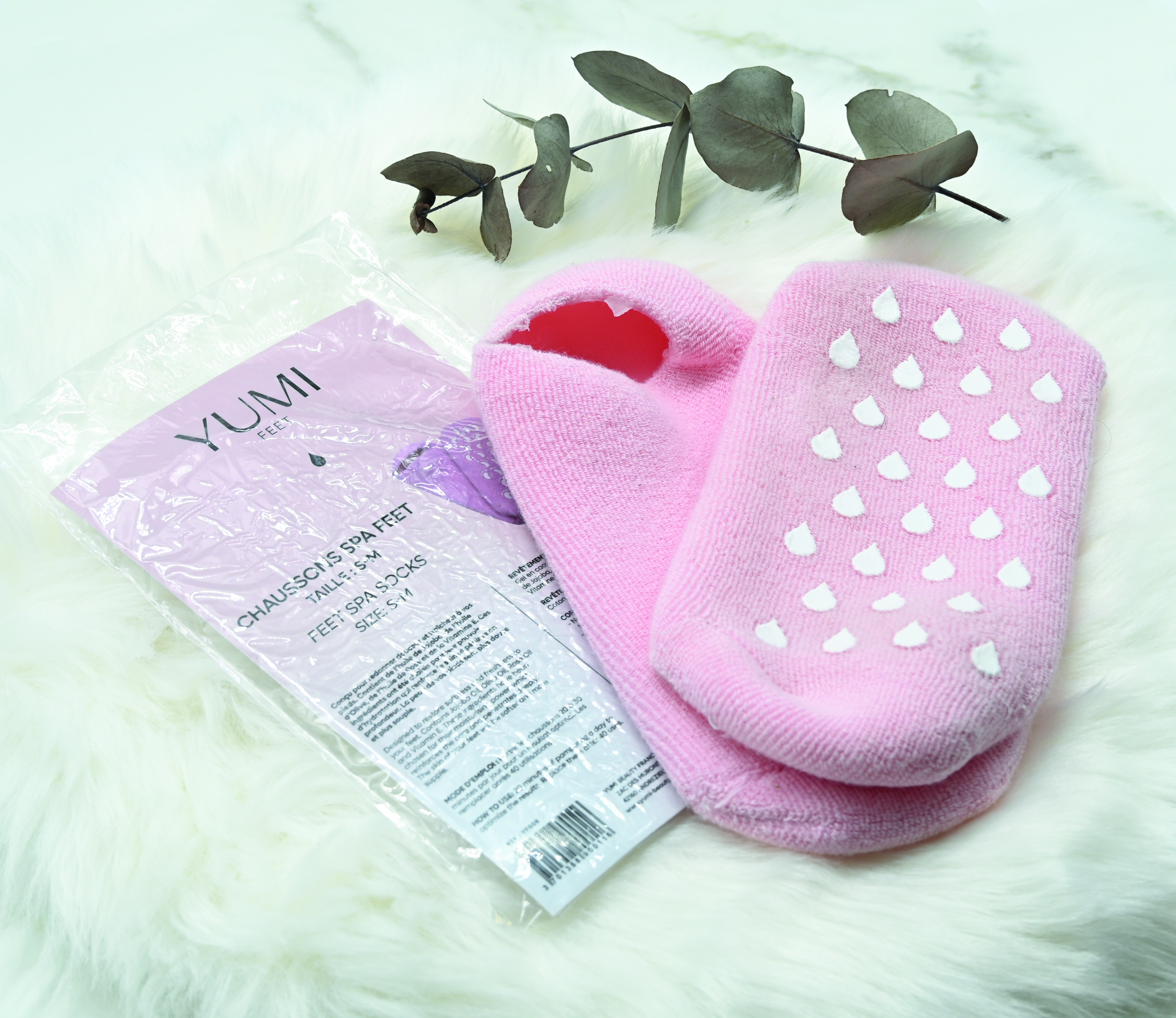 CHAUSSONS ROSE SPA FEET