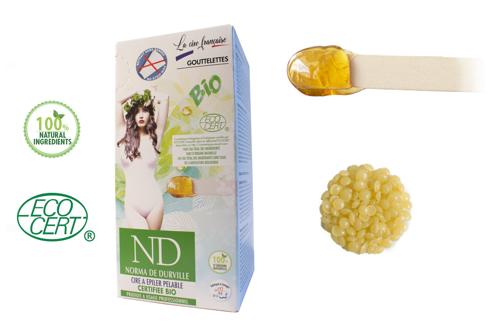 cire pelable bio pastilles boîte de 800 g