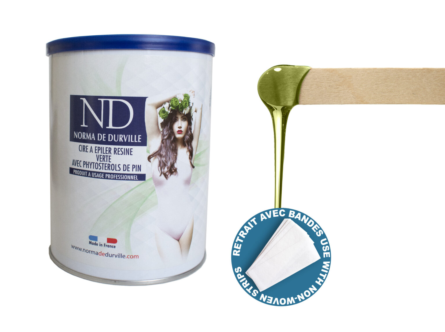 cire résine verte pot de 800 g