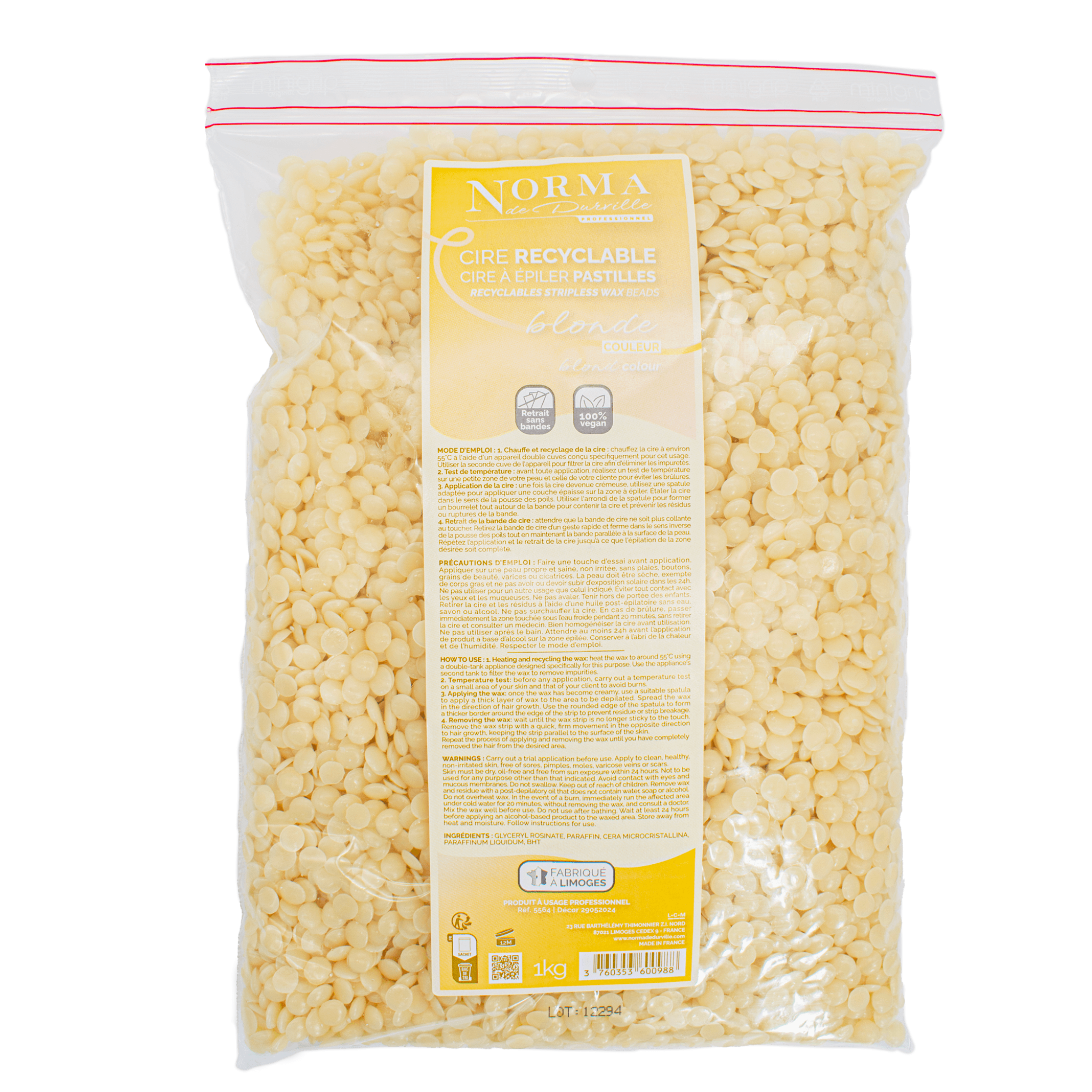 cire blonde pastilles sachet de 1kg