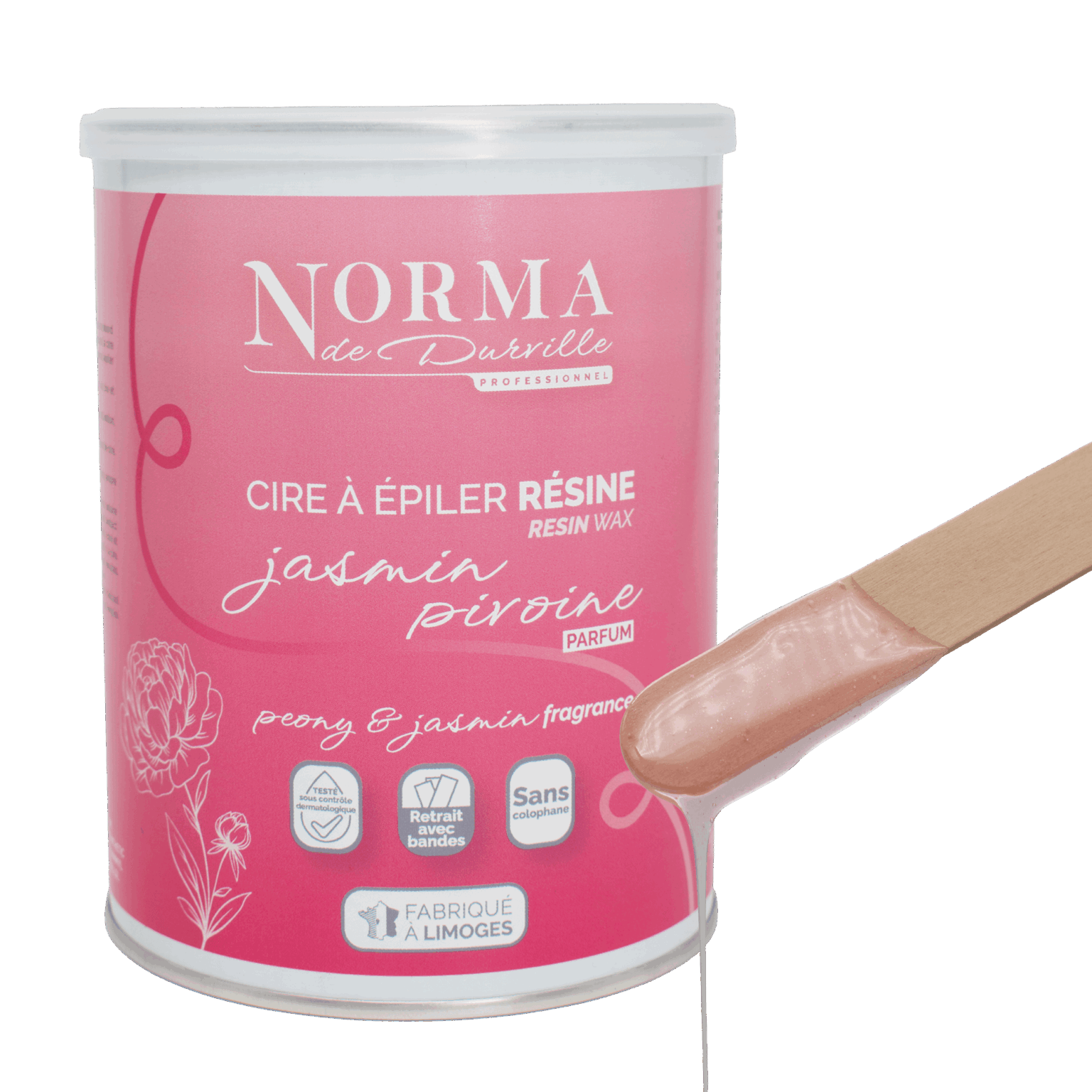 cire jasmin pivoine sans colophane pot de 800 g