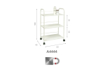 GUERIDON 3 PLATEAUX METAL
