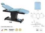 TABLE ELECTRIQUE 3 PLANS BOIS naturel et wengué  70 X 198 cm